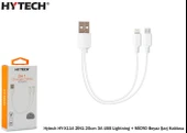 Hytech HY-X114 2İN1 20cm 3A USB Lightning + MİCRO thumbnail 1