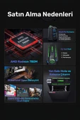 RaXius Momentum DS-R7.8845A014 Ryzen7 8845HS 64GB 1TBSSD FreeDOS Mini PC - 6