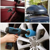 Pasta Cila 150 mm Polisaj Süngeri Seti 14 Parça Jant Parlatma Pedi Matkap Uyumlu Oto Wax Büyük Boy - 9