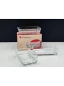 Paşabahçe 530323 Freyza Servis Tabağı 3'lü 14x8,5 cm - 1