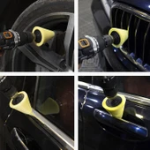 Pasta Cila 150 mm Polisaj Süngeri Seti 14 Parça Jant Parlatma Pedi Matkap Uyumlu Oto Wax Büyük Boy - 2