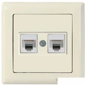 Mutlusan Rita Data Priz 2xRj45 (Cat6)  (2220 141 0101B)  Beyaz Blisterli thumbnail 2