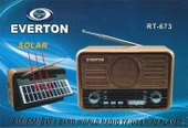 Everton Rt-675  Bluetooth Fm-Usb-Tf-Aux Şarjlı Solar Nostaljik Radyo thumbnail 1