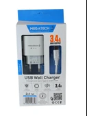 Megatech CC-03 (MT-Ct34 )3.4A Type-C Usb Kablo+ Ev Şarj Adaptör Hızlı Şarj thumbnail 6