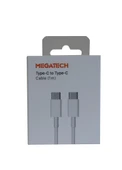 Megatech CC22 1mt Usb Type-C to Type-C Şarj ve Data Kablosu thumbnail 1