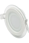 Lamptıme 6 W Camlı Led Panel Yuvarlak Beyaz Gövde Gunışığı Işık 260304 thumbnail 1