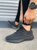 JET-305 Pulse Bağcıklı Triko Kumaş Erkek Günlük Spor Ayakkabı TST - Siyah thumbnail 3