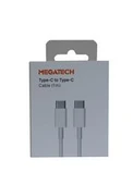 Megatech CC22 1mt Usb Type-C to Type-C Şarj ve Data Kablosu thumbnail 2