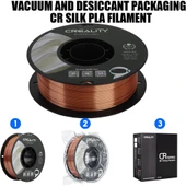 Creality Cr-Silk Pla 1,75mm 3D Baskı Filament 1Kg - Kırmızı Bakır - Urhanshop Gönderimli thumbnail 5