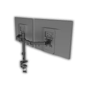 Çift Monitör Kolu 13–32 inç VESA 75×75 100×100 Tam Hareketli Ergonomik Metal Stand - 1