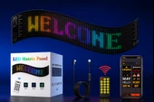 Rgb Led Dijital Ekran App Kontrollü Kumandalı Led Animasyon Kayan Ekran 37X9 CM - 7