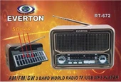 Everton Rt-672 Bluetooth Fm-Usb-Tf-Aux Şarjlı Solar Nostaljik Radyo - 3