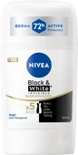 NIVEA Kadın Stick Deodorant Black&White Invisible İpeksi Pürüzsüzlük 72 Saat Anti-Perspirant Koruma, 50 ml - 1