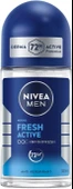 NIVEA MEN Erkek Roll On Deodorant Fresh Active 50 ml, Terlemeye Karşı 72 Saat Deodorant Koruması, Okyanus Özleri,Gün Boyu Ferahlık - 1
