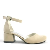 Merida Bej Süet Kalın Topuklu Kız Çocuk Topuklu Ayakkabı thumbnail 10