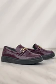 Rakerplus Bordo Tokalı Loafer Çocuk Klasik Ayakkabı thumbnail 1