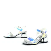 Pony Hologram Gümüş-Pembe Kalın Topuklu Kız Çocuk Abiye Ayakkabı thumbnail 6