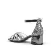 Belle Platin Kalın Topuklu Kız Çocuk Abiye Ayakkabı thumbnail 4