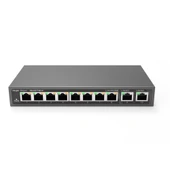 Ruijie-Reyee RG-ES110D-P 8 Port Poe+ 10-100 Mbps 2 Port 10-100-1000 Mbps Uplink Switch Çelik Kasa thumbnail 1