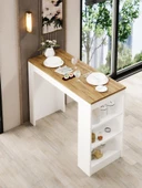 Shelfy Bar Raflı Yemek Masası Safir Meşe - 3