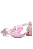 Merida Parlak Pembe Kalın Topuklu Taşlı Kız Çocuk Topuklu Ayakkabı thumbnail 7
