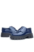 Rakerplus Lacivert Rugan Bağcıklı Kız Çocuk Oxford Okul Ayakkabı - 8