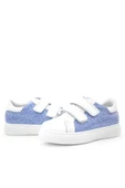 Hakiki Deri Beyaz Mavi Cırt Cırtlı Kız Çocuk Spor Ayakkabı thumbnail 7