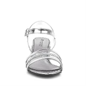 Platin Gri Rugan Taşlı Kalın Kız Çocuk Abiye Topuklu Ayakkabı thumbnail 5