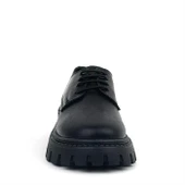 Rakerplus Siyah Kırışık Rugan Hakiki Deri Bağcıklı Kız Çocuk Oxford Okul Ayakkabı - 9