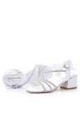 Moana Beyaz Taş Detaylı Kız Çocuk Topuklu Abiye Ayakkabı thumbnail 6