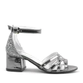 Belle Platin Kalın Topuklu Kız Çocuk Abiye Ayakkabı thumbnail 10