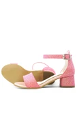Lilo Simli Fuşya Pembe Tek Bantlı Kız Çocuk Topuklu Abiye Ayakkabı thumbnail 7