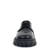 Rakerplus Siyah Rugan Bağcıklı Kız Çocuk Oxford Okul Ayakkabı - 9