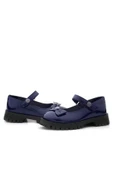 Rakerplus Lacivert Rugan Cırtlı Kalın Tabanlı Metal Detaylı Kız Çocuk Okul Ayakkabısı - 8
