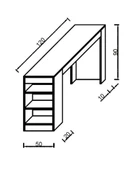 Shelfy Bar Raflı Yemek Masası Beyaz - 4