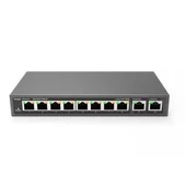 Ruijie-Reyee RG-ES110D-P 8 Port Poe+ 10-100 Mbps 2 Port 10-100-1000 Mbps Uplink Switch Çelik Kasa thumbnail 2