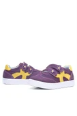 Rakerplus Hakiki Deri Mor Sarı Cırtlı Çiçek Detaylı Kız Çocuk Günlük Ayakkabı thumbnail 8
