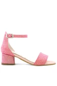 Lilo Simli Fuşya Pembe Tek Bantlı Kız Çocuk Topuklu Abiye Ayakkabı thumbnail 3
