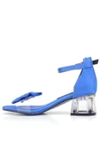 Jessie Saks Mavi Saten Kurdeleli Kız Çocuk Topuklu Ayakkabı thumbnail 3