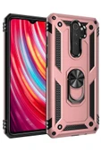 Xiaomi Redmi Note 8 Pro Kılıf Sofya Yüzüklü Silikon Kapak - Rose - 1