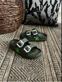 Ayfox Timsah Figürlü Çift Tokalı Anatomik Yüksek Taban Ultra Hafif Kaydırmaz Plaj Havuz Günlük Çocuk Terlik thumbnail 4