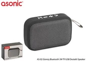 Asonic AS-02 Gümüş Bluetooth 3W TF-USB Destekli Speaker thumbnail 3