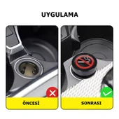 Araç Çakmaklık Yuvası Soketi Kapağı Sigara İçilmez Logolu 2.6x1.8cm - 3