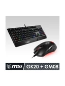 Msı Vigor GK20 Türkçe Rgb Klavye & Msı Clutch GM08 Mouse Gaming Kablolu Set thumbnail 2