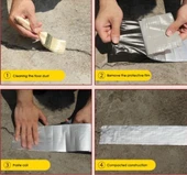 Pratik 5 Metre X 10cm Çamur Bant Alüminyum İzolasyon Tamir Çatlak Bantı - 4