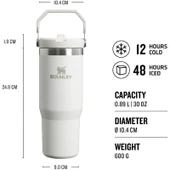 Stanley Iceflow Flip Straw Tumbler 30 Oz / 0.89 Lt Frost 10-09993-407 1210001958883 thumbnail 2