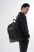 Cambridge Polo Club Unisex Şık Çok Gözlü Günlük Sırt Çantası - Okul Çantası Siyah thumbnail 6
