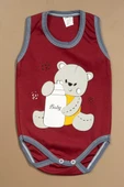 Baskılı Çocuk Body Unisex Bordo thumbnail 1