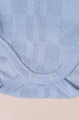 Uzun Kol Kundaklı Body Kare Desen Klimalı Kumaş Mavi thumbnail 3