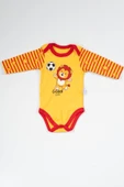 Aslan Baskılı Sarı Uzun Kollu Bebek Body thumbnail 2